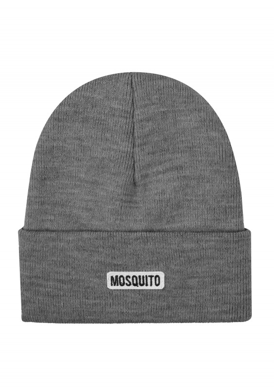 Dzianinowa czapka beanie Grafitowy Melanż