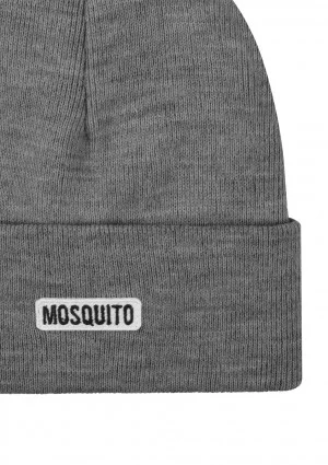 Dzianinowa czapka beanie Grafitowy Melanż
