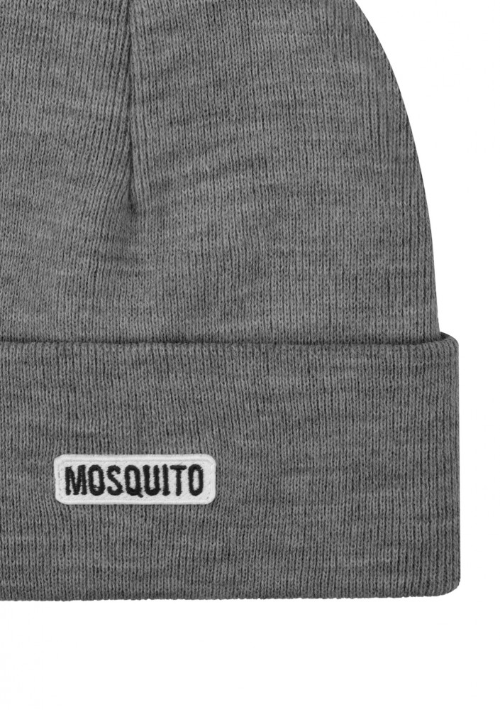 Graphite melange knitted beanie