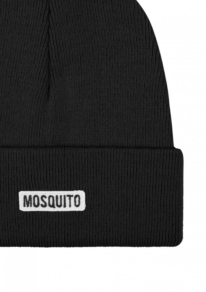 Buff - Black knitted beanie