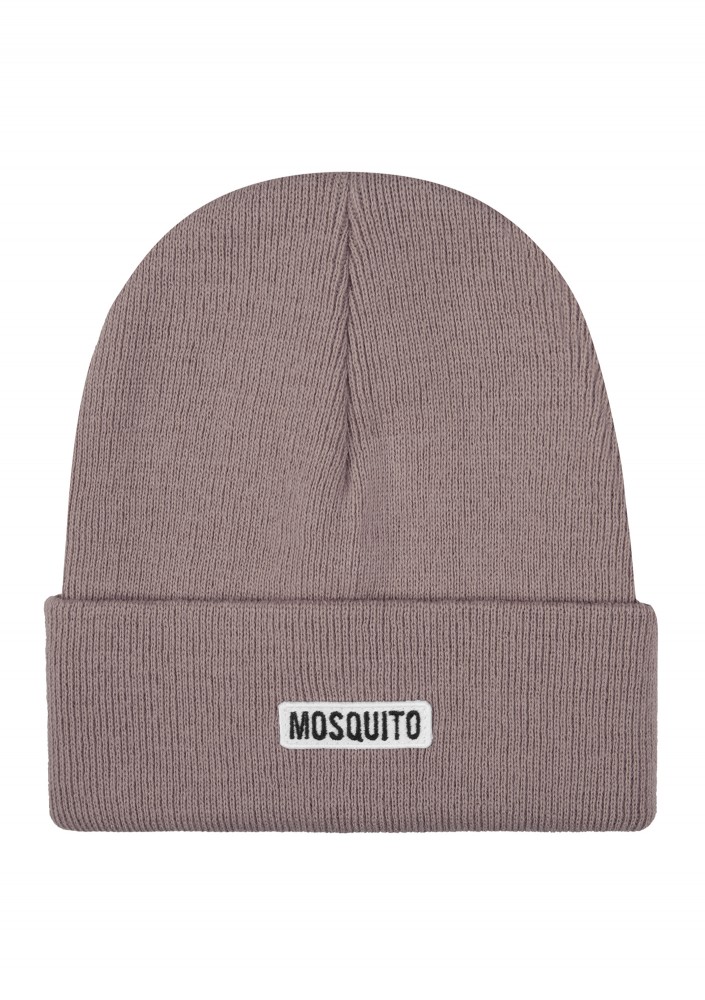 Taupe knitted beanie