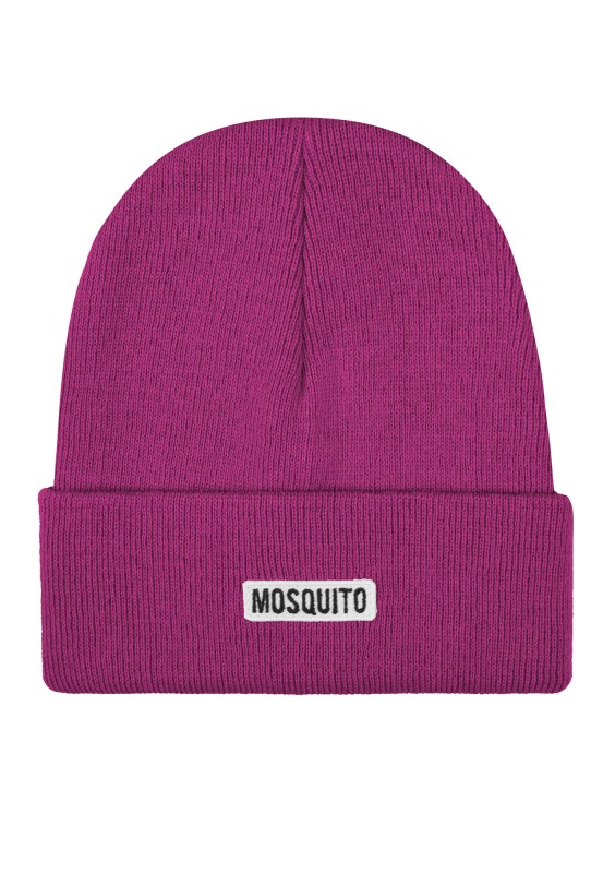 Blueberry pink knitted beanie