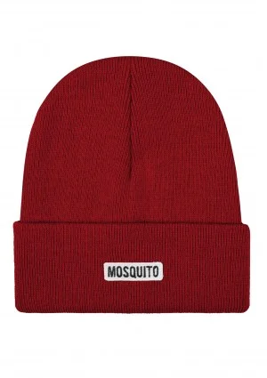 Buff - Cherry red knitted beanie