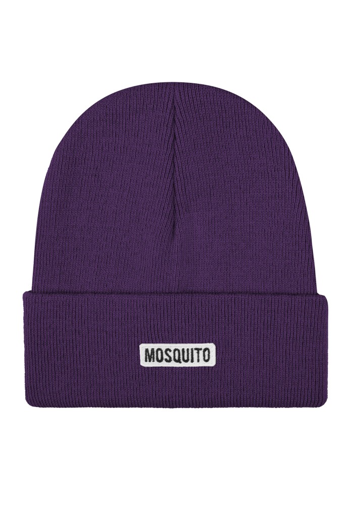 Buff - Purple knitted beanie