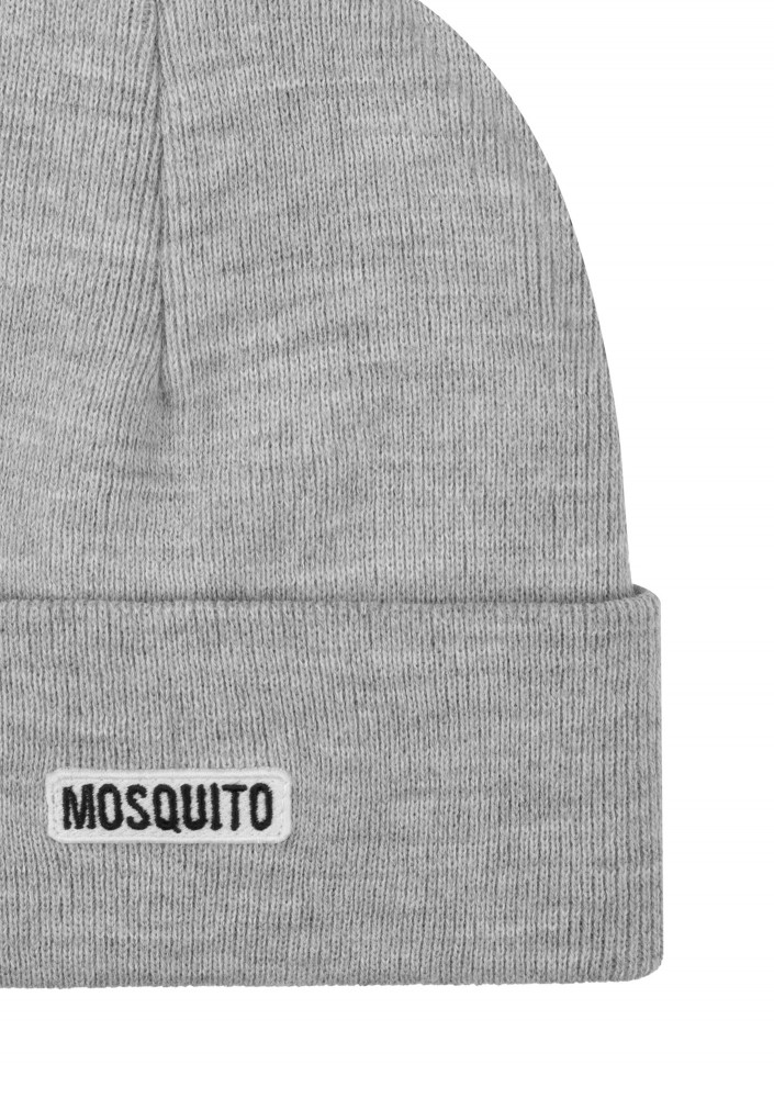 Dzianinowa szara czapka damska beanie