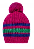 Naluu - Fuxia pink striped winter hat