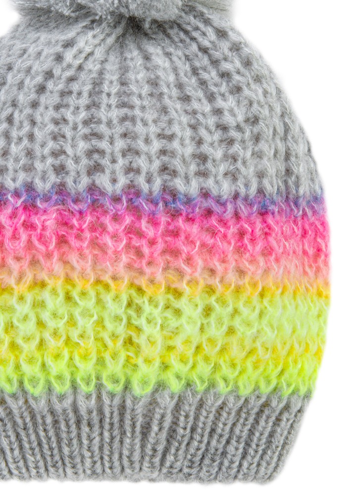 Naluu - Grey striped winter hat