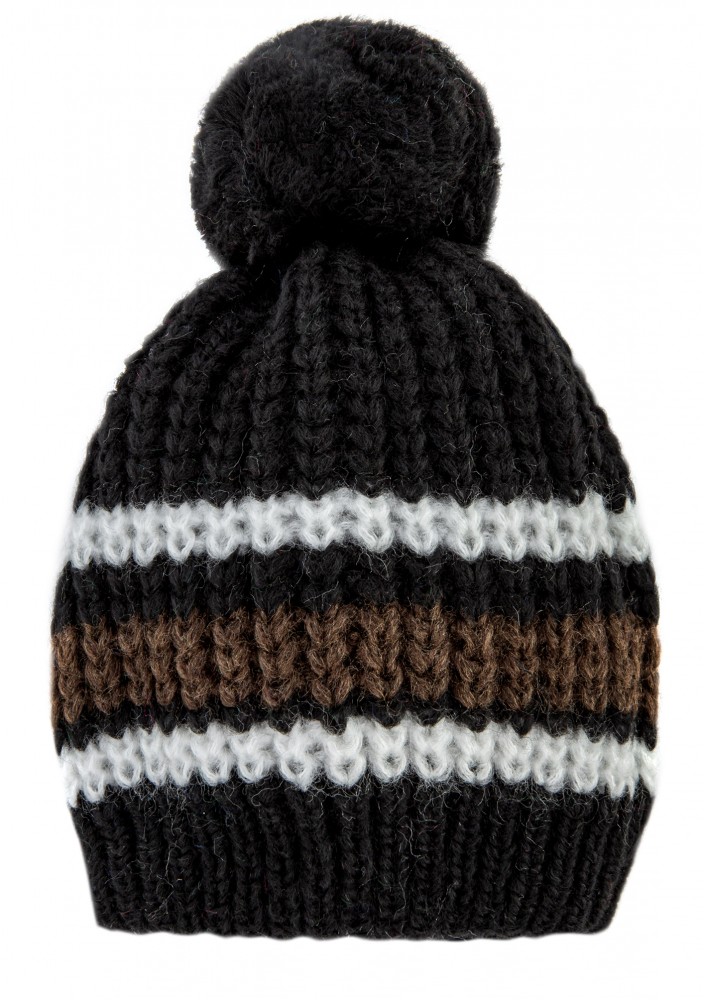 Naluu - Black striped winter hat