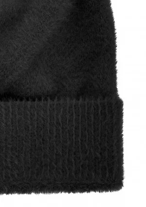 Fluffy - Black winter beanie