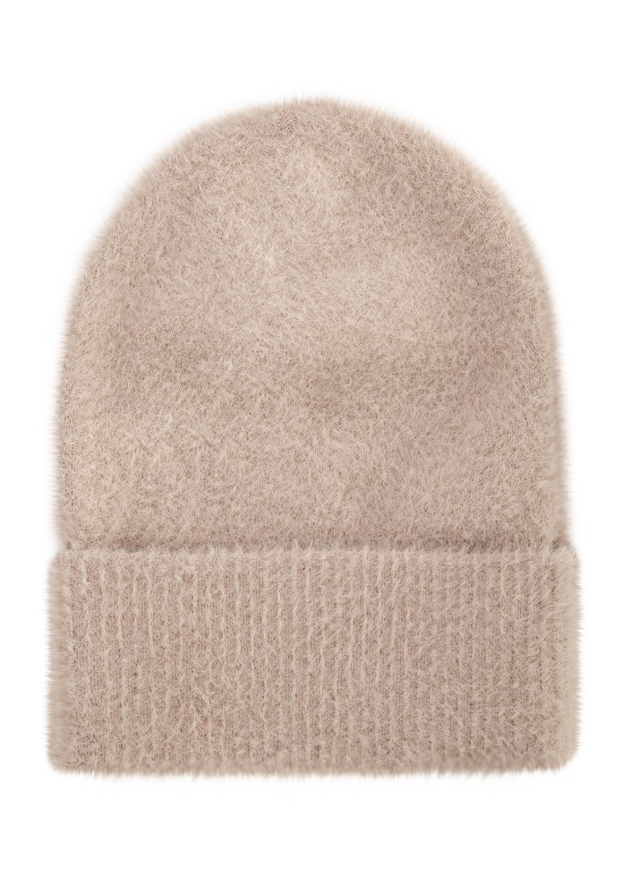 Fluffy - Czapka zimowa beanie Beżowa