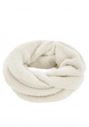 Fluffy - Ecru winter infinity scarf