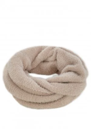 Fluffy - Beige winter infinity scarf