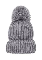 Grey melange winter hat