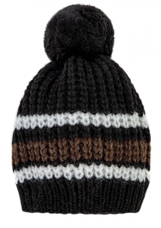 Naluu - Black striped winter hat