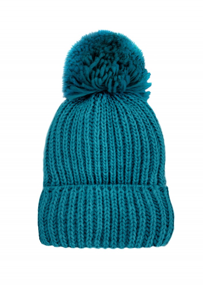 Naluu - Czapka z pomponem Morska