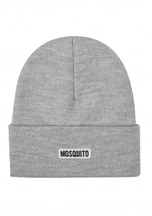 Dzianinowa szara czapka damska beanie