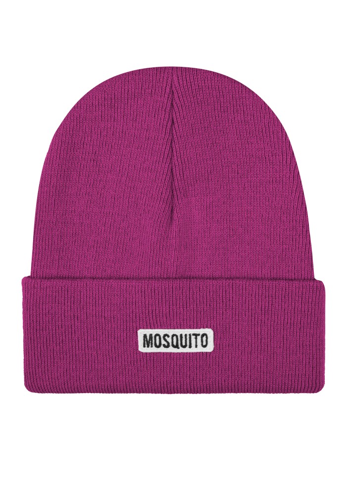 Blueberry pink knitted beanie