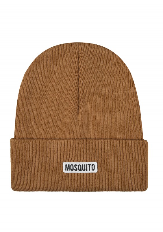 Caramel brown knitted beanie