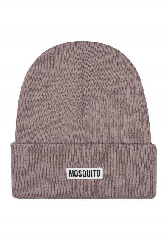 Taupe knitted beanie