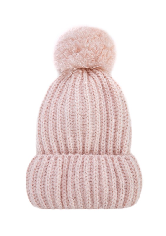 Powder pink winter hat