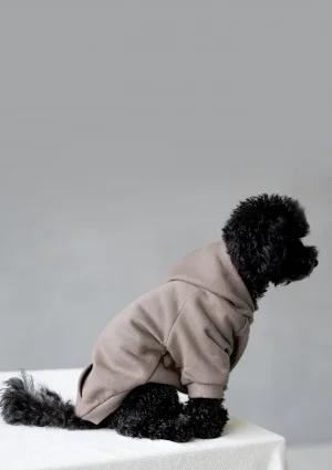 Pure - Beige taupe dog hoodie