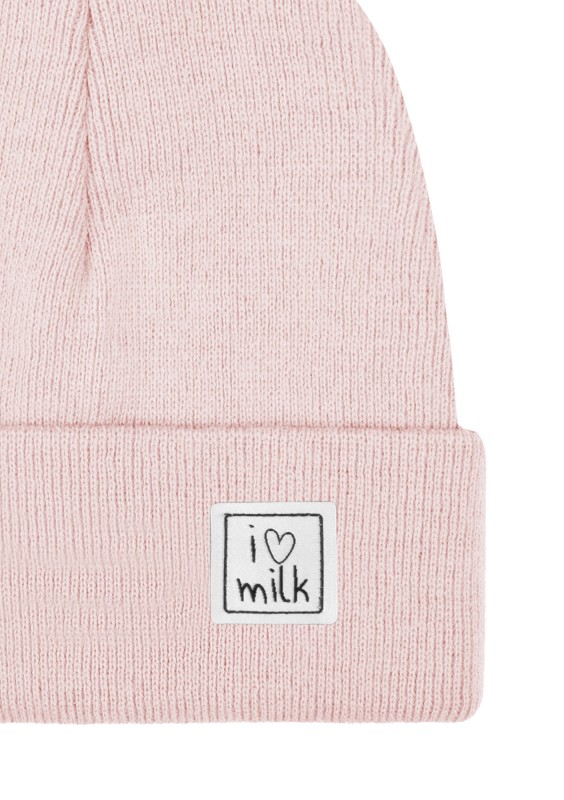 Winter powder pink kids beanie
