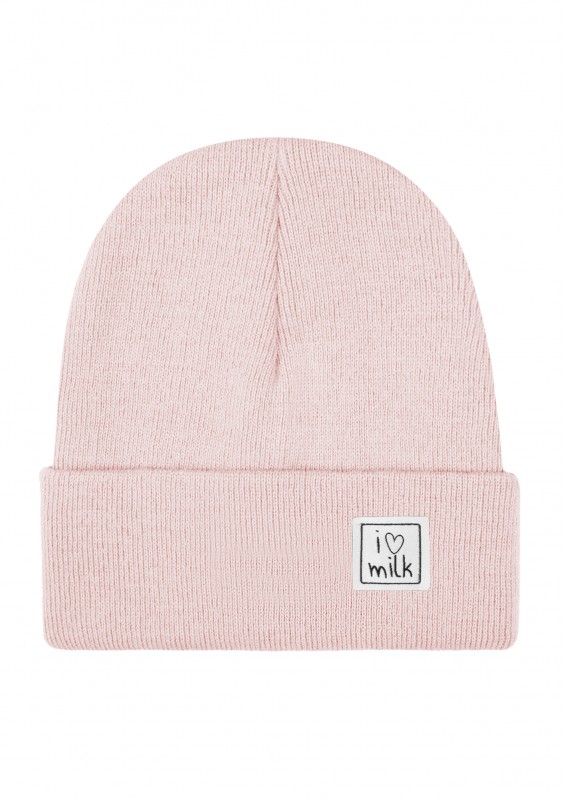 Winter powder pink kids beanie