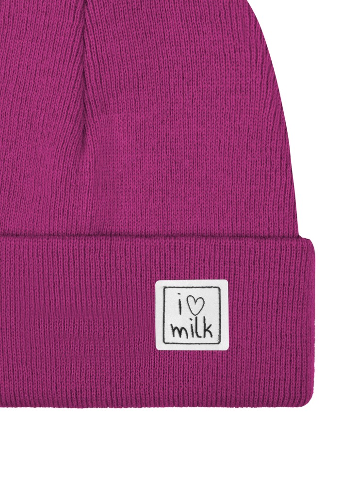 Winter blueberry pink kids beanie