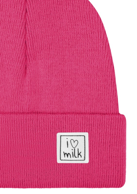 Winter magenta pink kids beanie