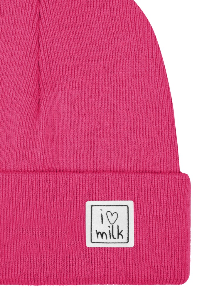 Winter magenta pink kids beanie