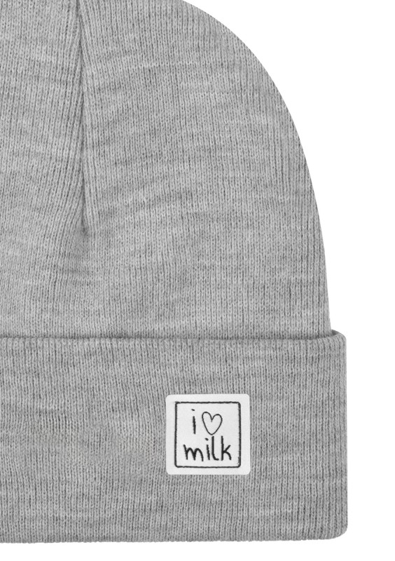 Dzianinowa czapka dziecięca Grey Melange