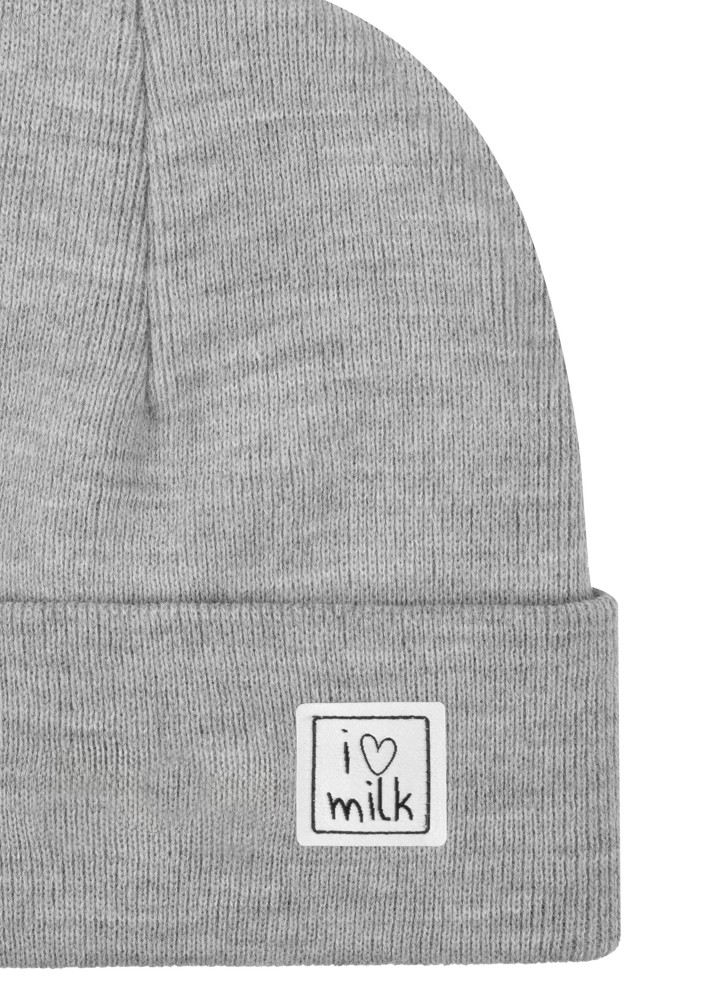 Dzianinowa czapka dziecięca Grey Melange