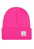 Winter neon fuchsia pink kids beanie