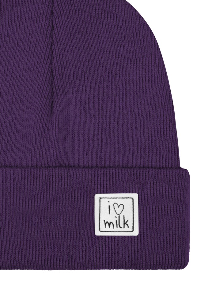 Winter purple kids beanie