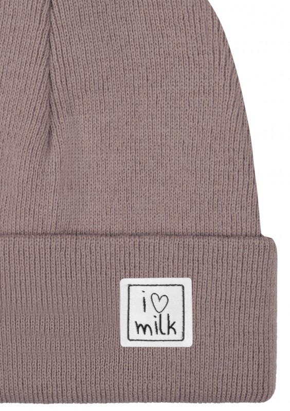 Winter taupe kids beanie