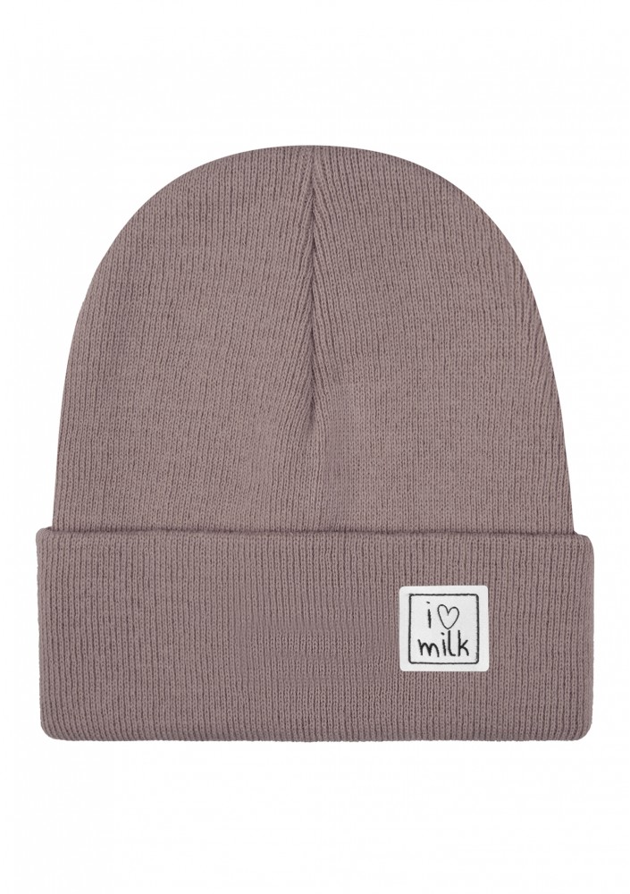 Winter taupe kids beanie