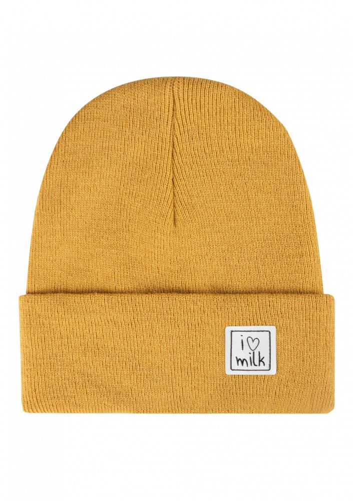 Winter yellow kids beanie