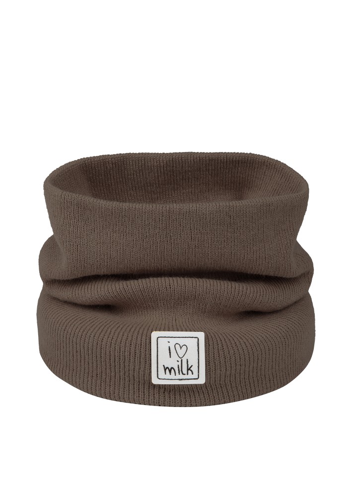 Kids brown knitted snood