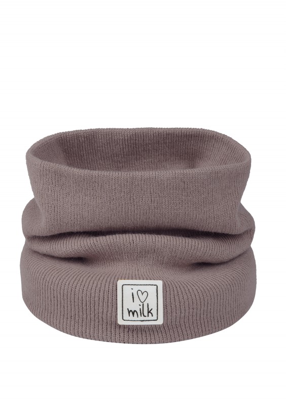 Kids taupe knitted snood
