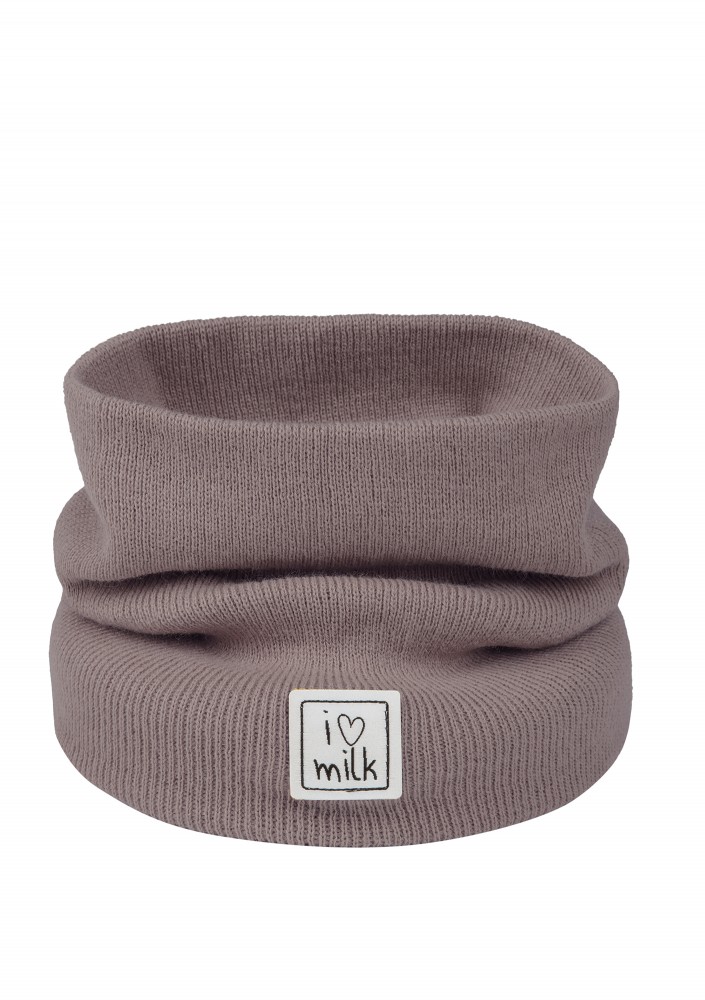 Kids taupe knitted snood