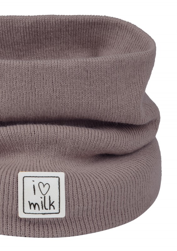 Kids taupe knitted snood