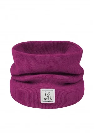 Kids blueberry pink knitted snood