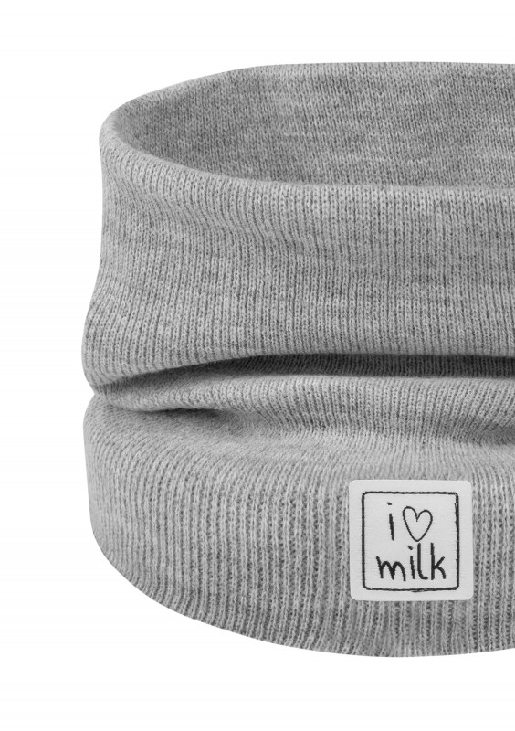 Kids grey melange knitted snood