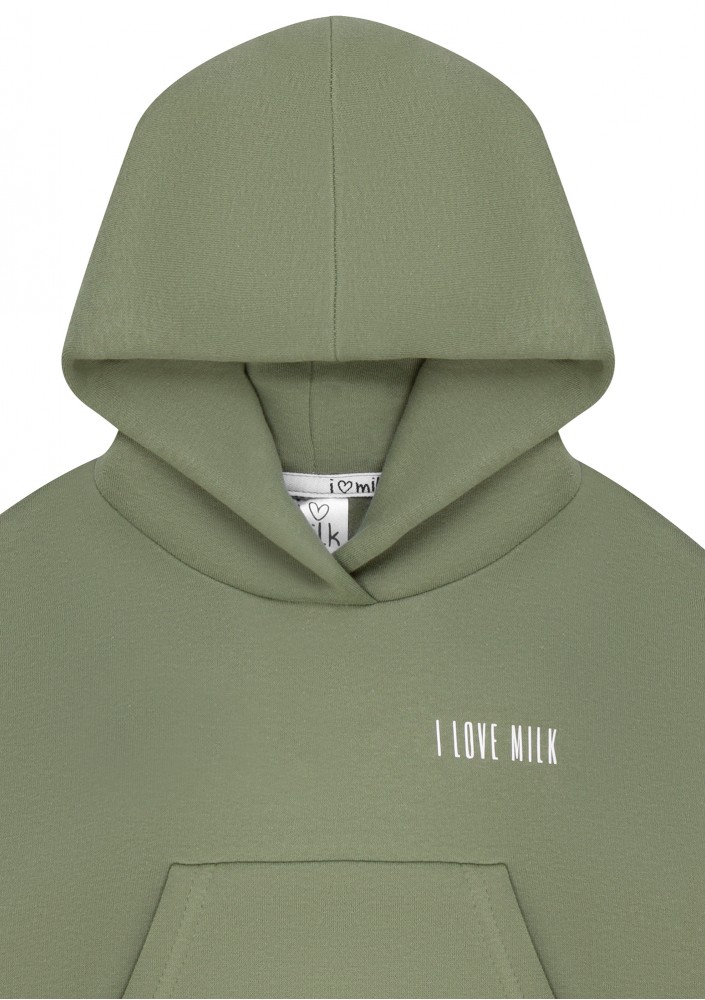 Pure - Bluza dziecięca z kapturem Olive