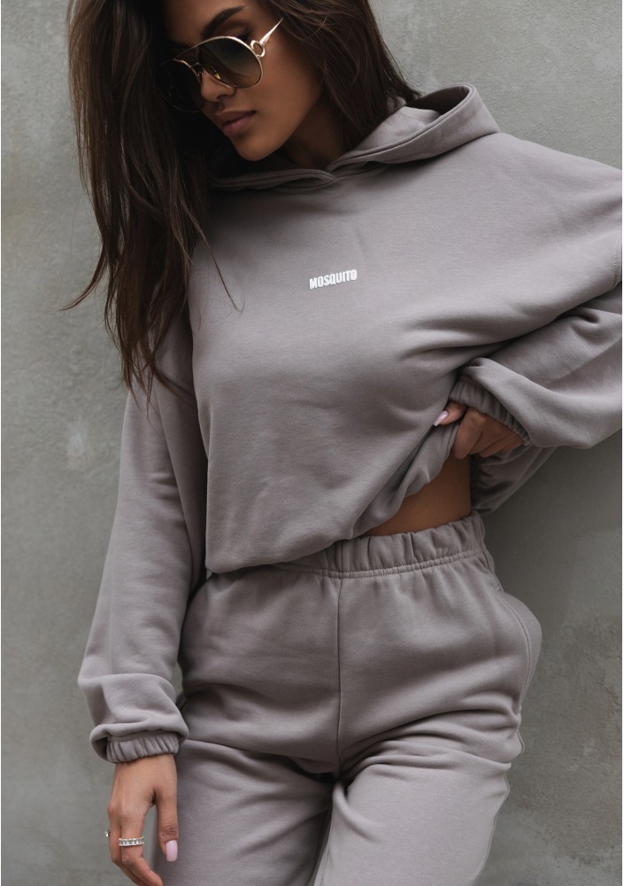 Icon - Bluza z kapturem i ściągaczem Simply Taupe