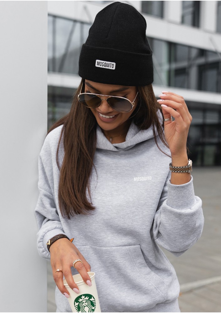 Buff - Black knitted beanie