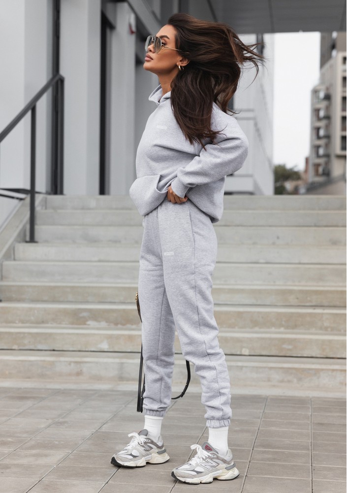 Pure - Grey melange hoodie