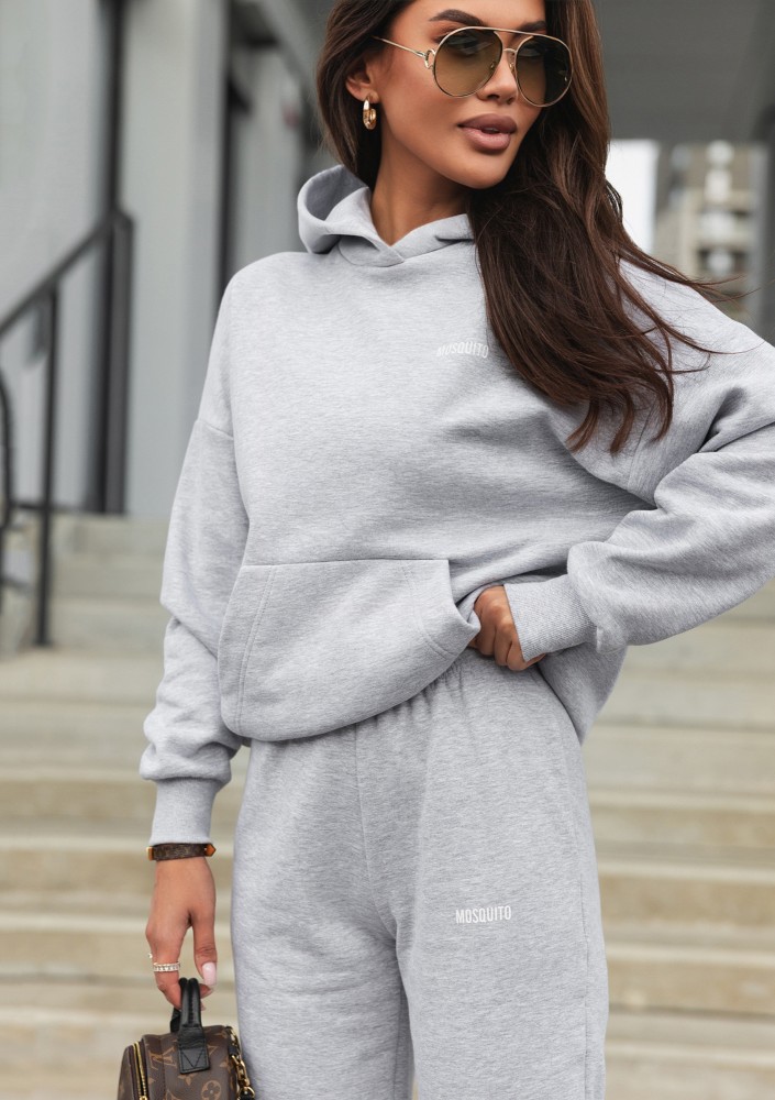 Pure - Grey melange hoodie