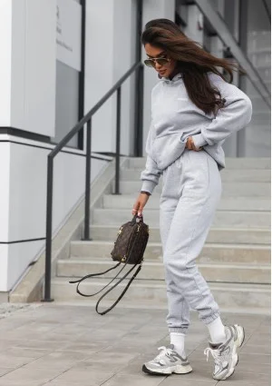 Pure - Spodnie dresowe Grey Melange
