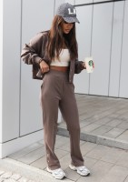 Club - Brown snap-buttoned sweatpants